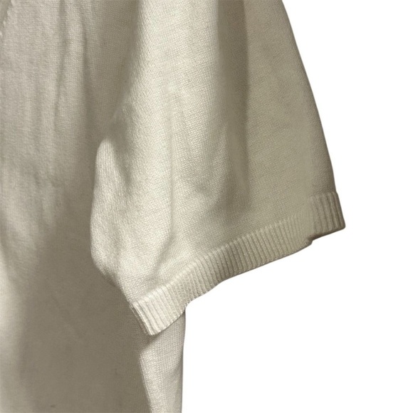 Talbots Women's XL Ivory Short Sleeve Button Down Cardigan Sweater - Picture 5 of 11
